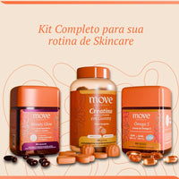 Kit Move Completo - Creatina + Beauty Glow + Ômega 3 (1 Mês) > GANHE 1 BRINDE < - Move Skin Beauty