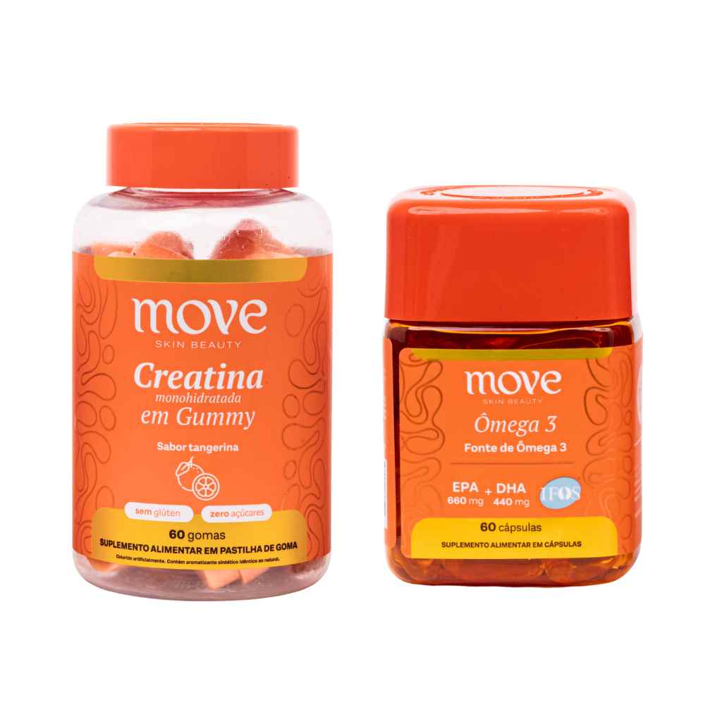 Kit Nutricosméticos Move Skin Beauty: Creatina Gummy e Ômega 3