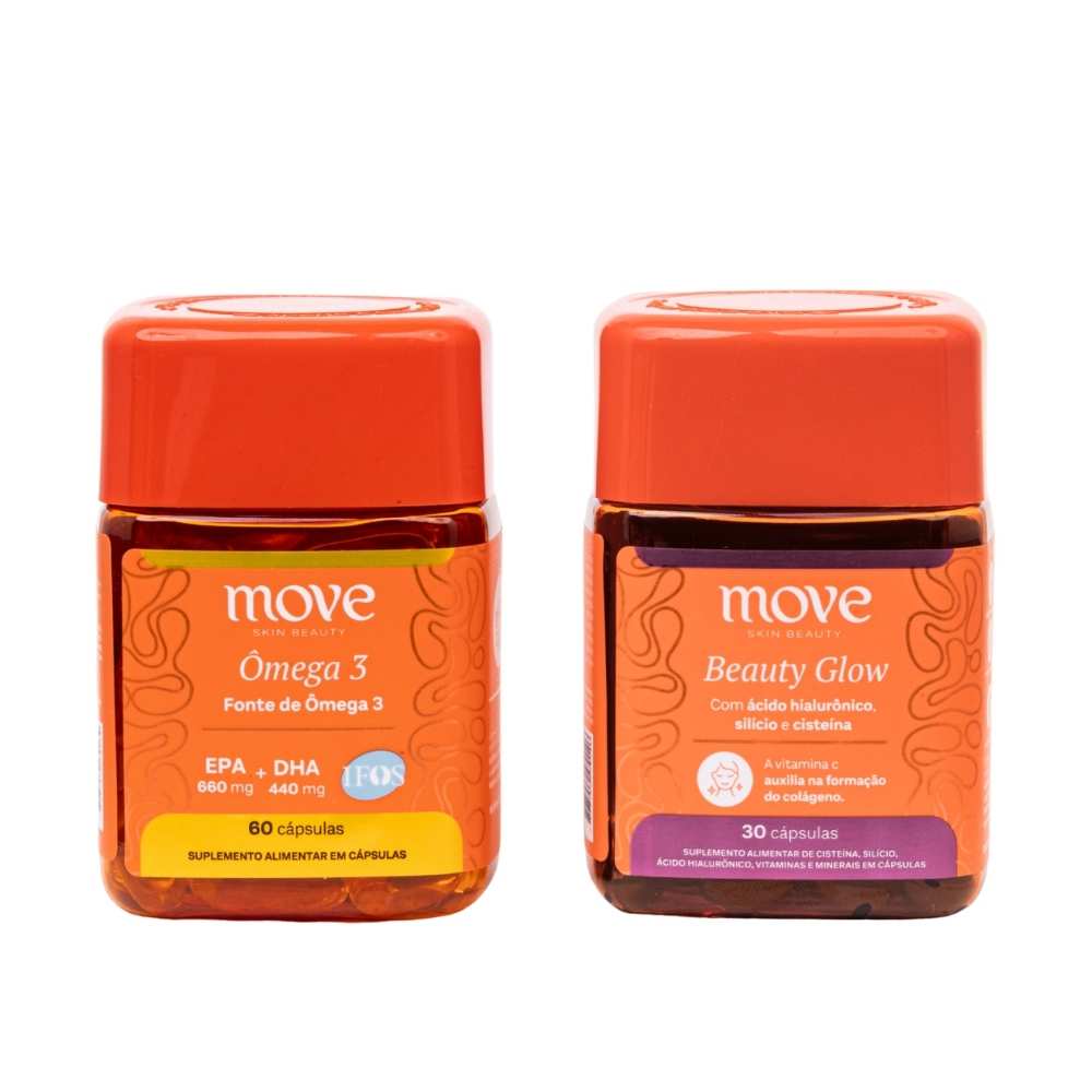 Kit Nutricosméticos Move Skin Beauty: Beauty Glow e  Ômega 3