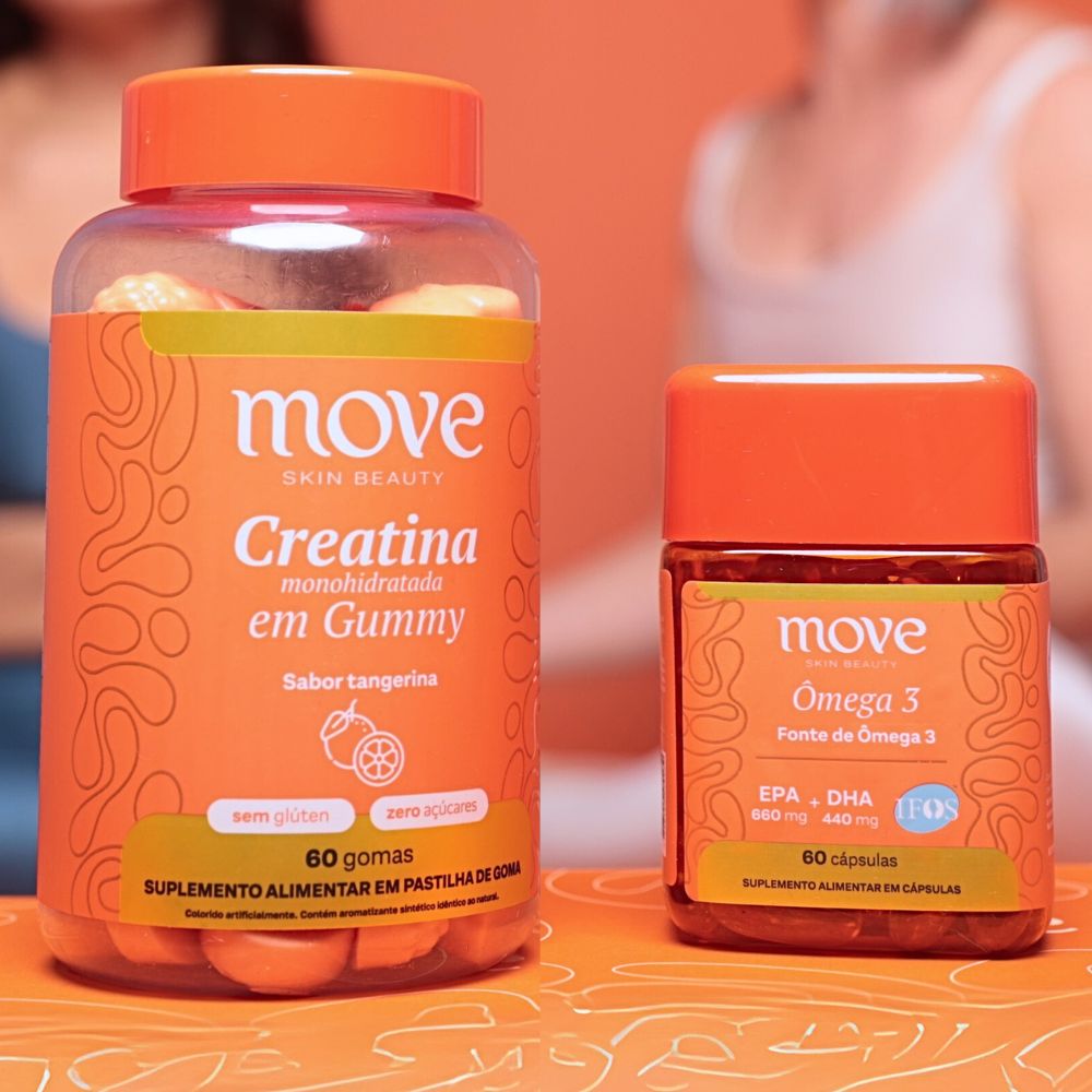 Kit Nutricosméticos Move Skin Beauty: Creatina Gummy e Ômega 3
