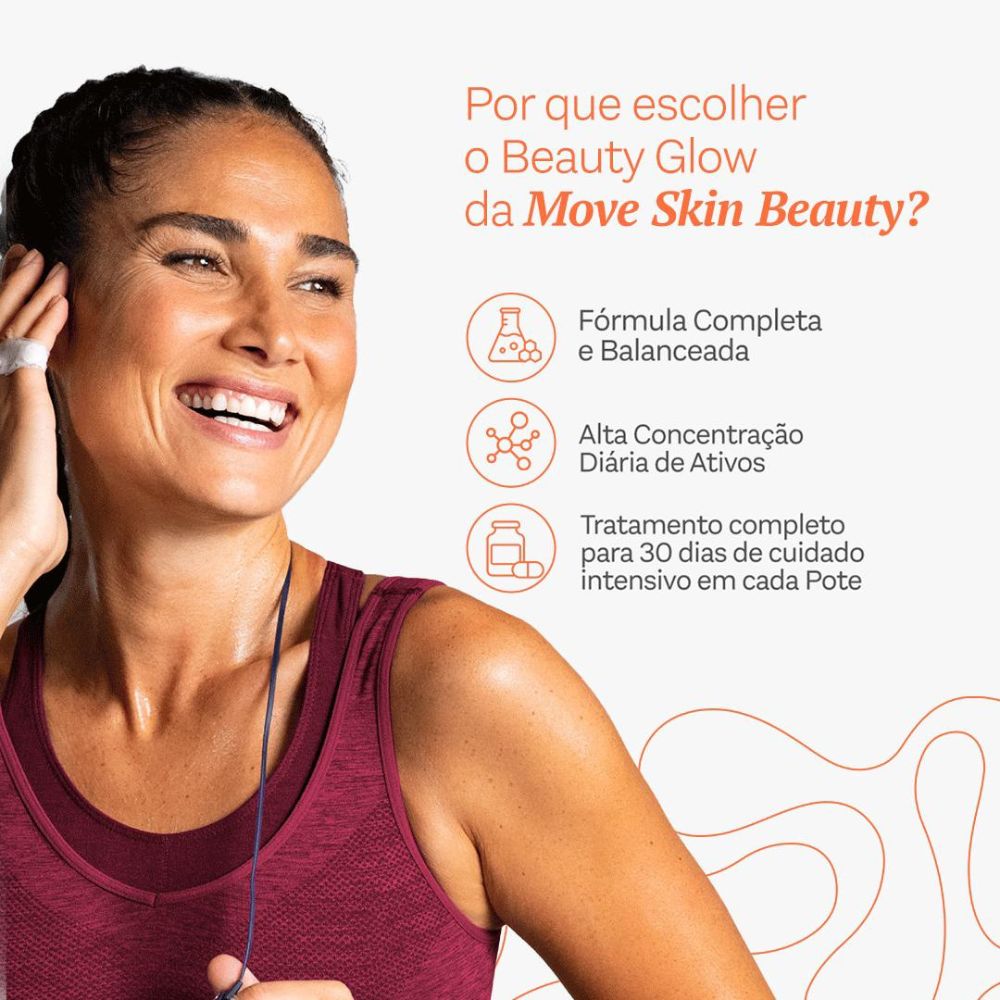 Beauty Glow | Multivitamínico para Pele, Cabelo e Unhas – 30 Cápsulas - Move Skin Beauty