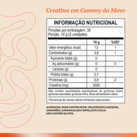 Creatina Gummy Monohidratada Sabor Tangerina 60 Unidades (1 Mês) - Move Skin Beauty