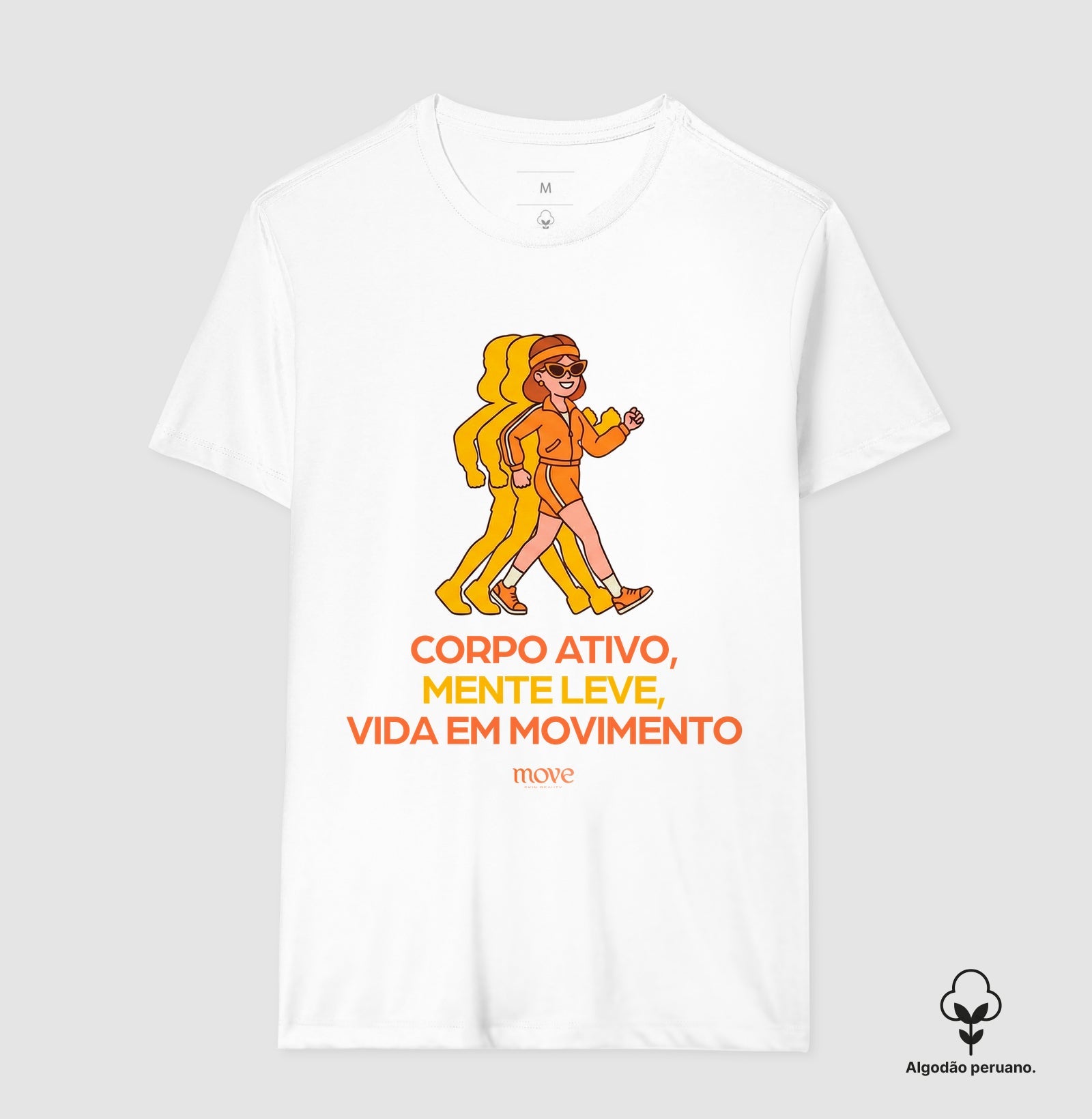 Camiseta Premium: Corpo Ativo, Mente Leve, Vida em Movimento - Move Skin Beauty