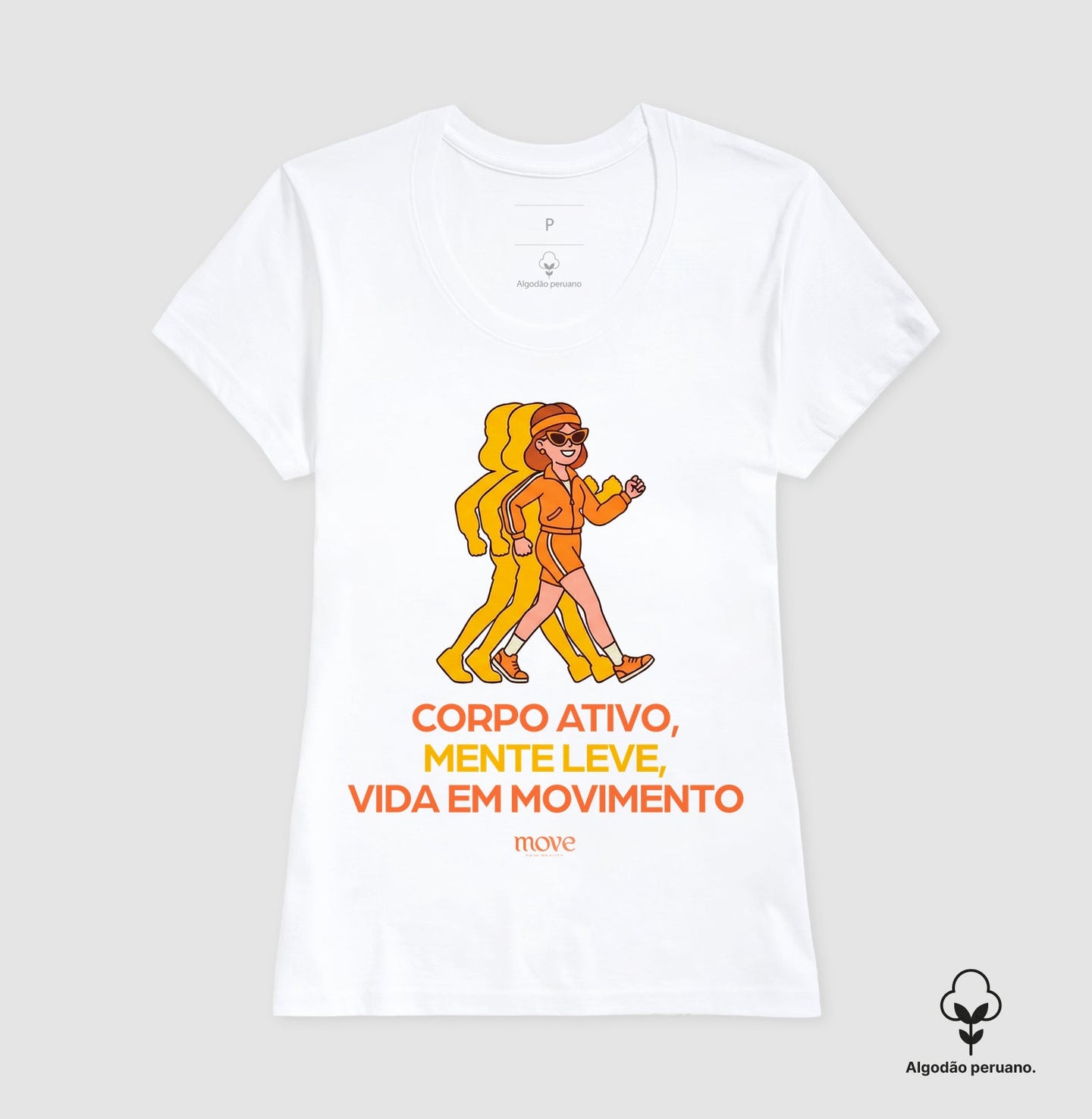 Camiseta Premium: Corpo Ativo, Mente Leve, Vida em Movimento - Move Skin Beauty