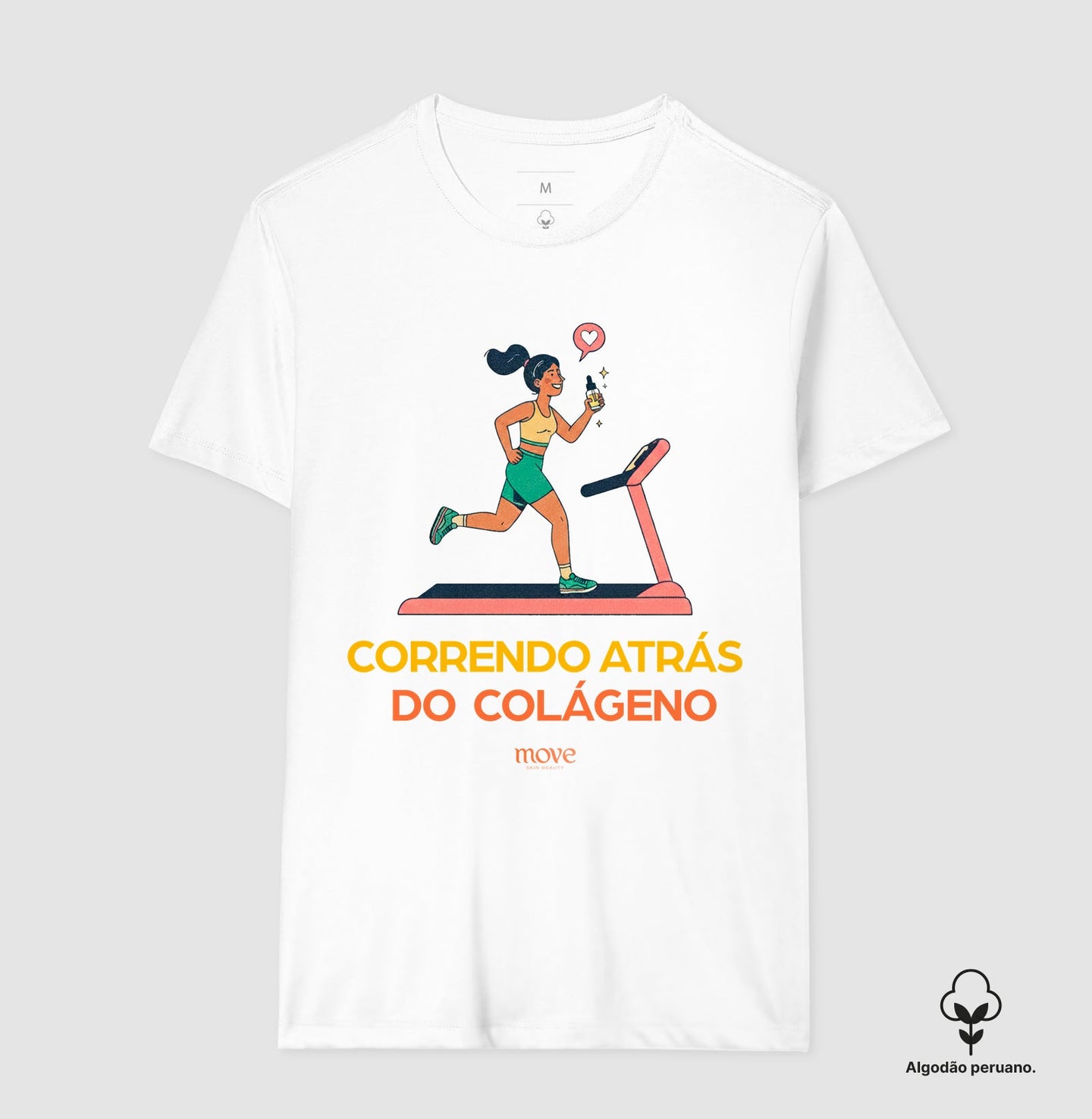 Camiseta Premium: Correndo Atrás do Colágeno - Move Skin Beauty