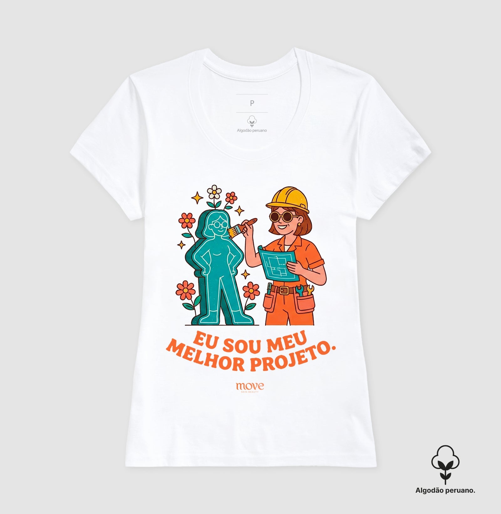 Camiseta Premium Eu sou meu melhor Projeto - Move Skin Beauty