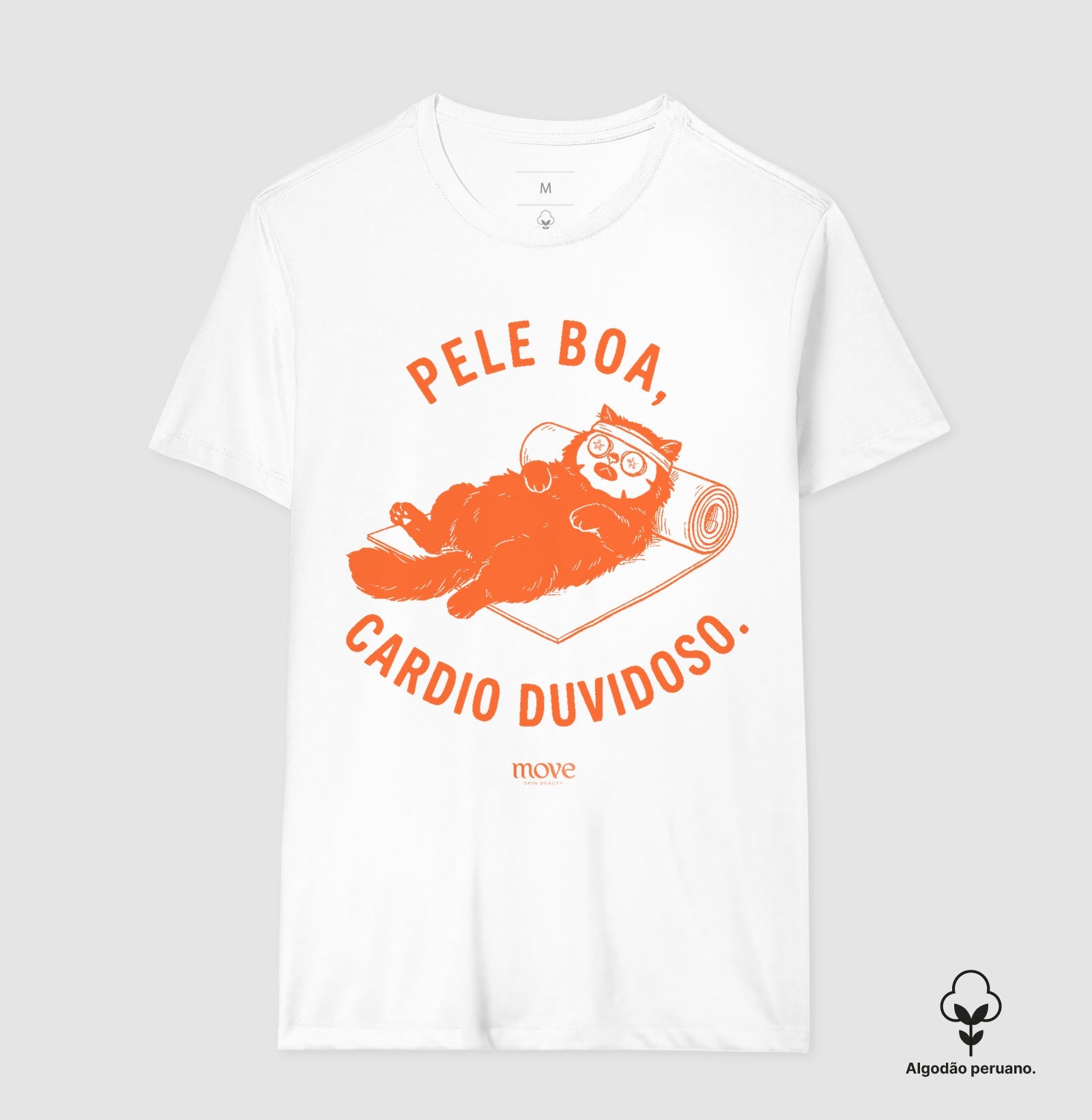 Camiseta Premium: Pele Boa, Cardio Duvidoso - Move Skin Beauty