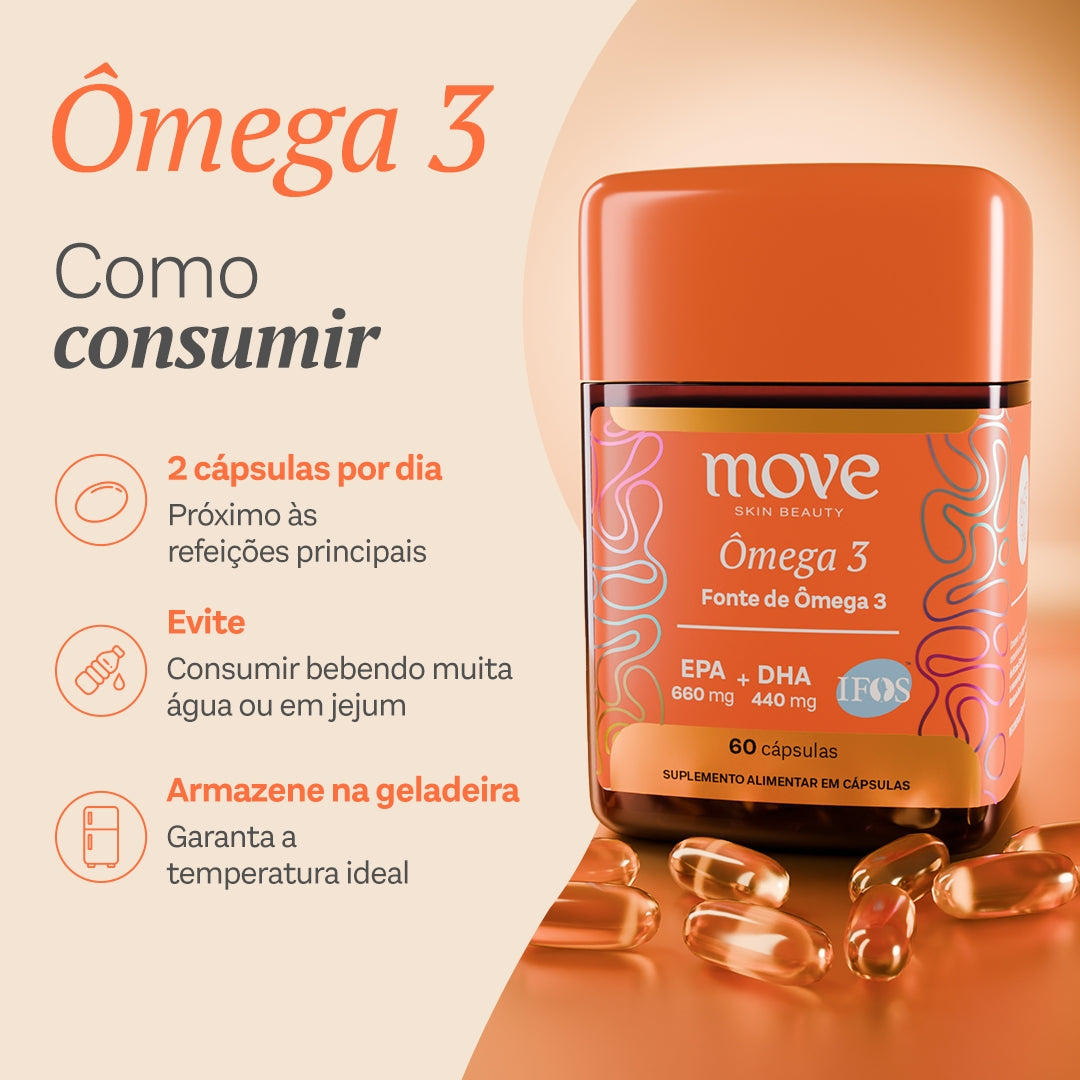 Ômega 3 Concentrado 660 EPA 440 DHA IFOS™ 60 Cápsulas (1 Mês) - Move Skin Beauty