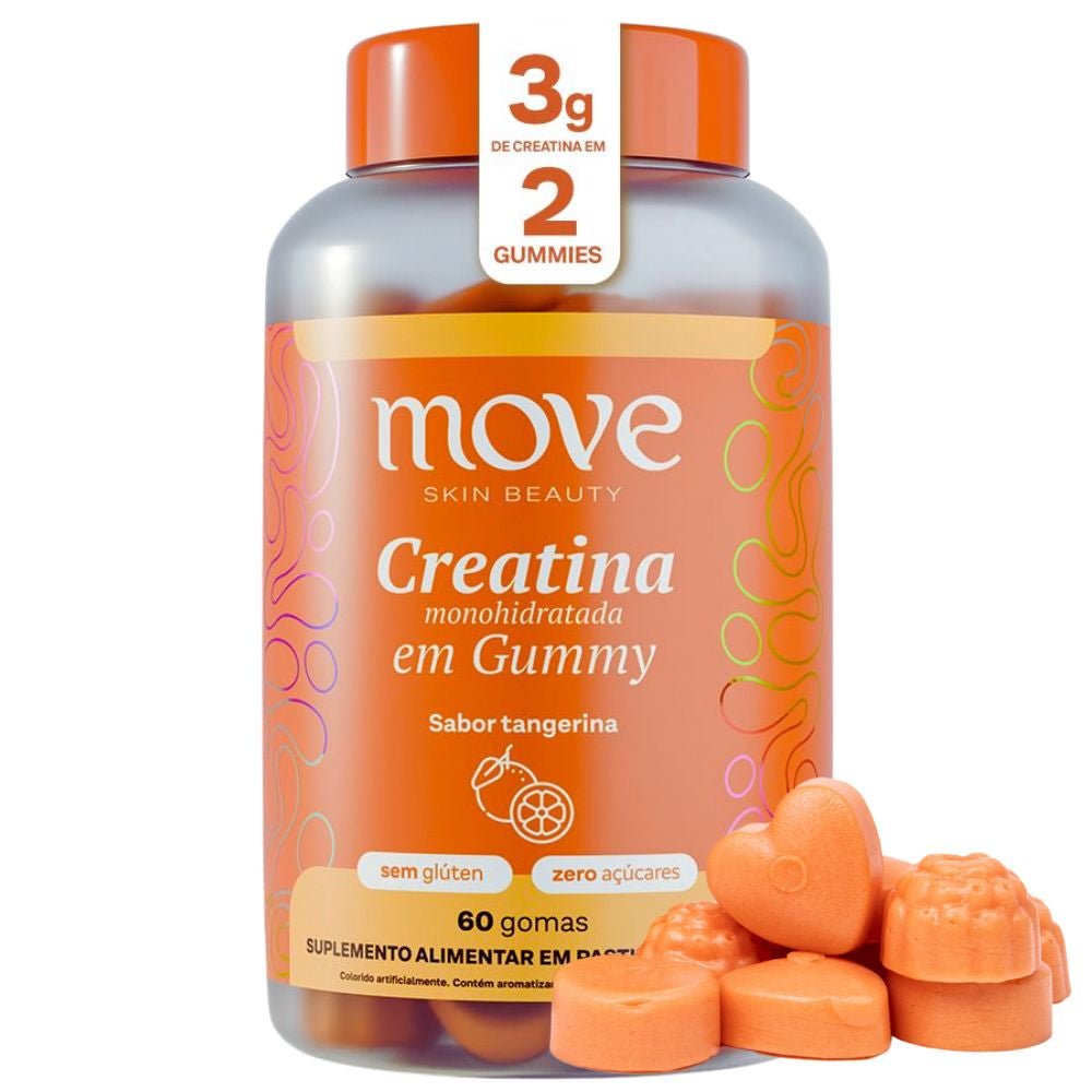 Kit Creatina Gummy Tangerina Monohidratada + Ômega 3 - Move Skin Beauty