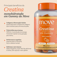 Kit Creatina Gummy Tangerina Monohidratada + Ômega 3 - Move Skin Beauty