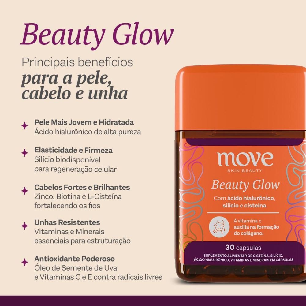 Kit Nutricosméticos Move Skin Beauty: Beauty Glow e Ômega 3 - Move Skin Beauty