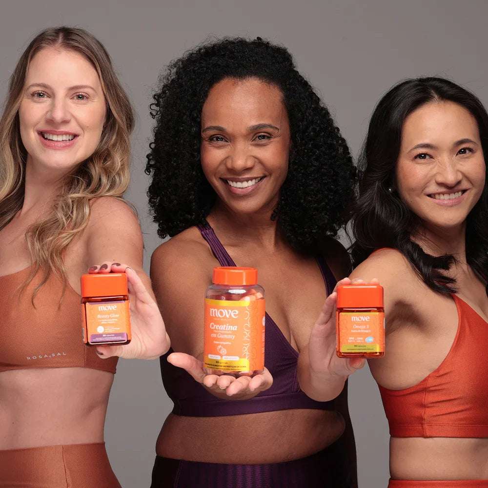 Kit Nutricosméticos Move Skin Beauty: Creatina Gummy, Beauty Glow e Ômega 3 - Move Skin Beauty