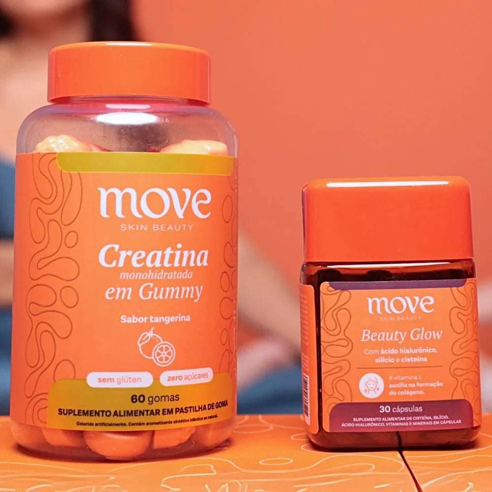 Kit Nutricosméticos Move Skin Beauty: Creatina Gummy e Beauty Glow - Move Skin Beauty
