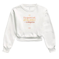 Moletom Cropped: Eu Quero Sol - Move Skin Beauty