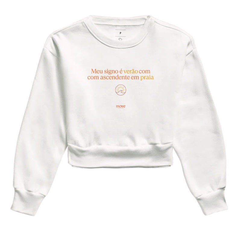 Moletom Cropped: Meu Signo - Move Skin Beauty