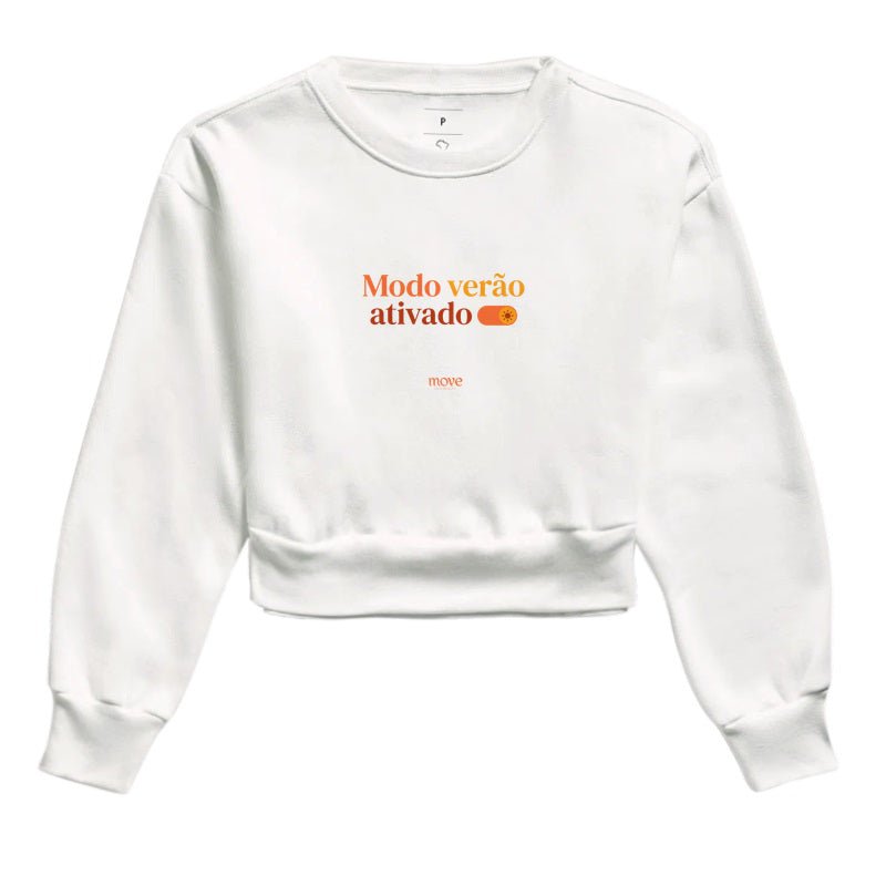 Moletom Cropped: Modo Verão - Move Skin Beauty