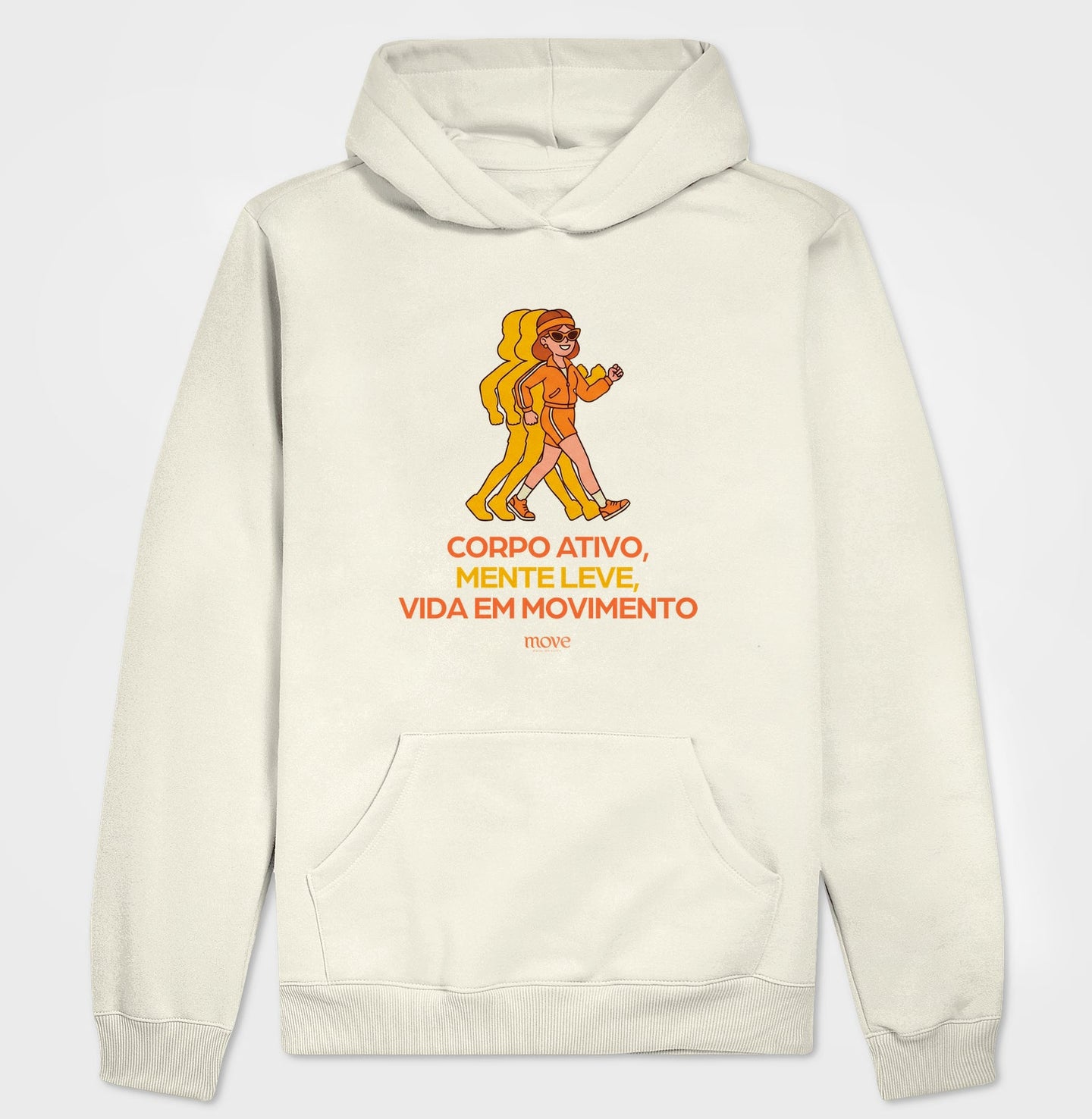 Moletom Hoodie: Corpo Ativo, Mente Leve, Vida em Movimento - Move Skin Beauty