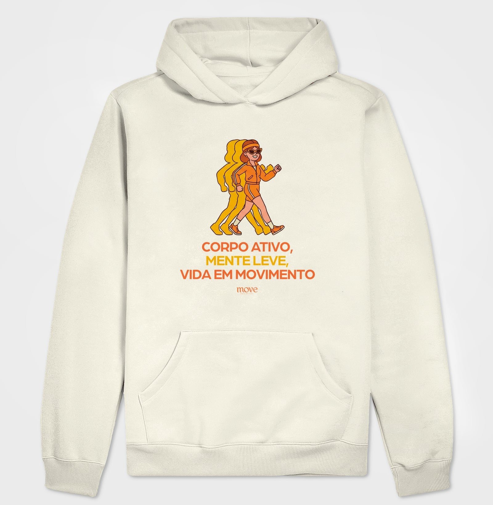 Moletom Hoodie: Corpo Ativo, Mente Leve, Vida em Movimento - Move Skin Beauty