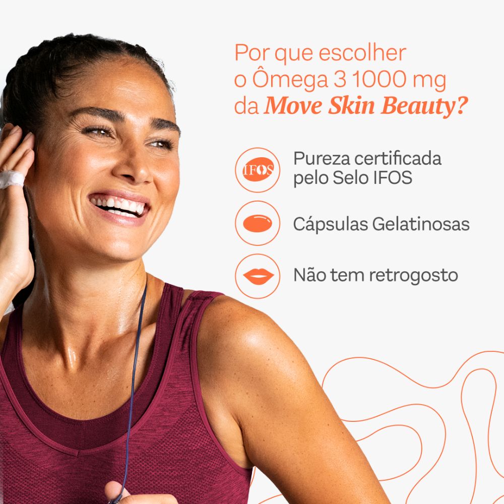 Ômega 3 Concentrado IFOS™ – 1100mg EPA + DHA - Move Skin Beauty